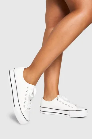 Boohoo Zapatillas Deportivas Bajas Con Plataforma Y Cordones Cruzados