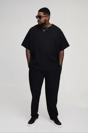 Boohoo Conjunto Plus De Pantalón Y Camiseta Plisada