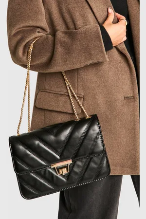Boohoo Bolso Cruzado Acolchado De Cuero Sintético Con Cadena