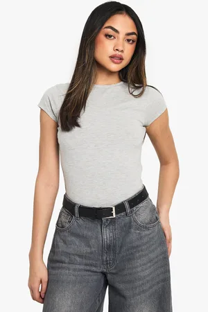 Boohoo Body Básico De Manga Corta Con Cuello De Caja