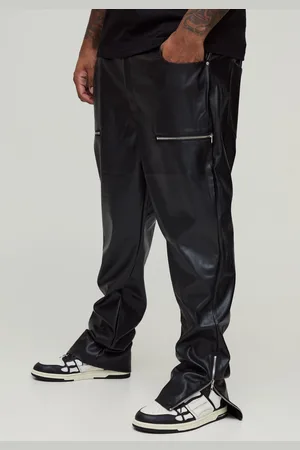 Boohoo Pantalón Plus Pitillo De Cuero Sintético Con Cremallera