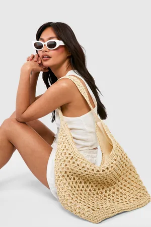 Boohoo Bolso Para La Playa De Paja Holgado