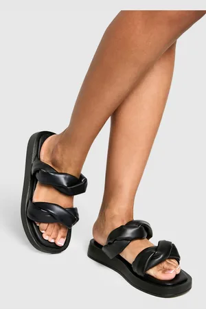 Boohoo Sandalias De Holgura Ancha Con Plataforma Y Nudo