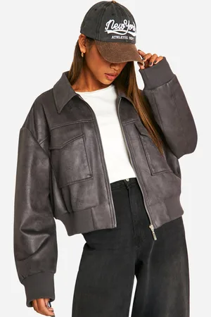 Boohoo Chaqueta Bomber De Ante Sintético