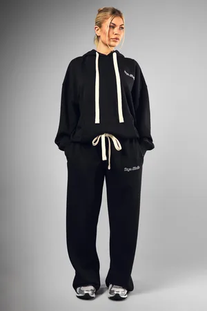 Boohoo Pantalón Deportivo Recto Dsgn Studio Con Cordón Elástico En Contraste