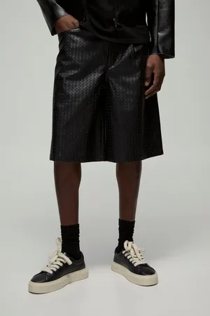 Boohoo Pantalón Deportivo Texturizado De Cuero Sintético Con Cintura Fija