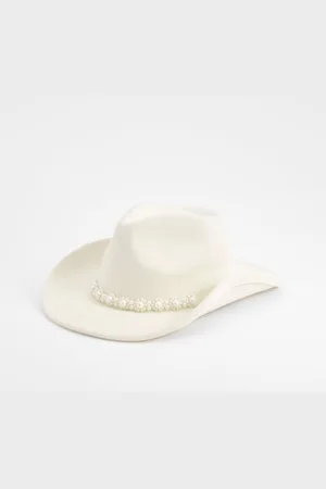 Boohoo Sombrero Vaquero Estilo Western Con Perlas