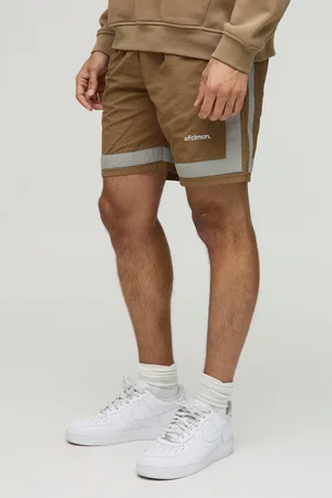 Boohoo Pantalón Corto Holgado De Nailon Fruncido Con Cintura Elástica Y Colores En Bloque