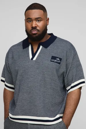 Boohoo Polo Plus De Punto Con Estampado De Cuadros Official