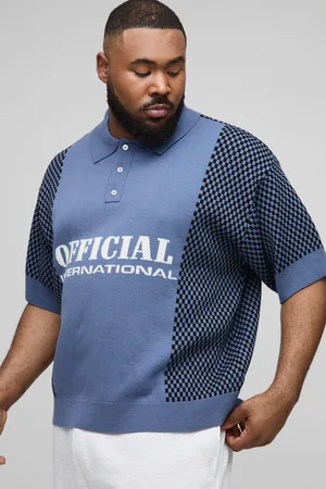Boohoo Polo Plus Oversize Recto De Punto Abierto Con Filo En Contraste