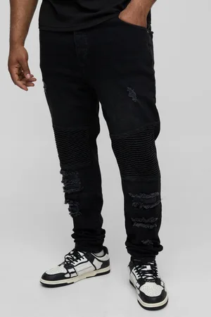 Boohoo Vaquero Plus Motero Súper Pitillo Roto