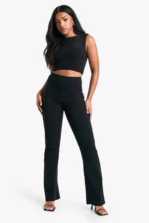 Boohoo Pantalón De Campana Elástico De Tiro Alto
