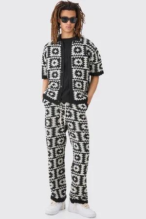 Boohoo Conjunto De Punto Calado De Punto Calado Con Pantalón Y Polo De Croché