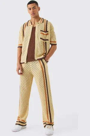 Boohoo Conjunto De Punto Calado De Pantalón Recto Y Polo