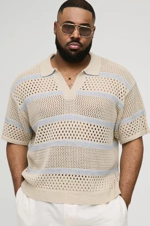 Boohoo Polo Plus Recto Oversize De Punto Con Rayas
