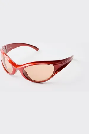 Boohoo Gafas De Sol Redondas De Plástico Rojas