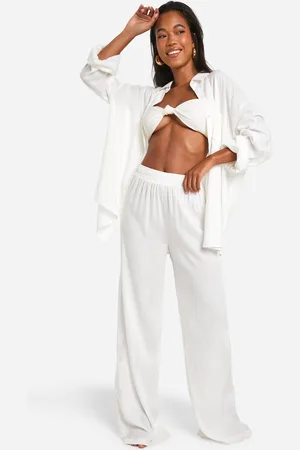 Boohoo Conjunto Coordinado Para La Playa De Pantalón Largo Y Camisa Oversize