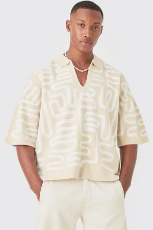 Boohoo Polo Oversize Recto De Punto Con Estampado Abstracto