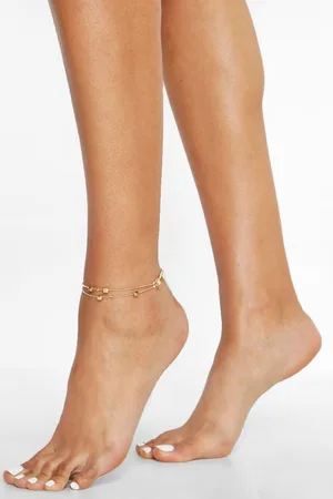 Boohoo Tobillera De Cadena Doble Con Colgante De Cubo