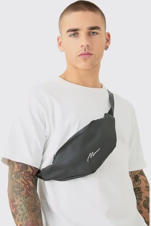 Boohoo Riñonera Básica Negra Con Firma Man