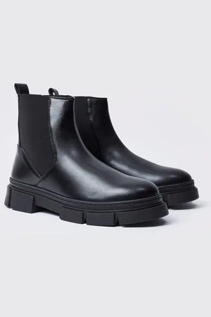 Boohoo Botas Chelsea Gruesas Con Suela Dentada