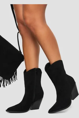 Boohoo Botas Camperas Estilo Western De Ante Sintético