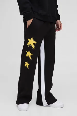 Boohoo Pantalón Deportivo Holgado De Campana Con Estrellas Y Refuerzos