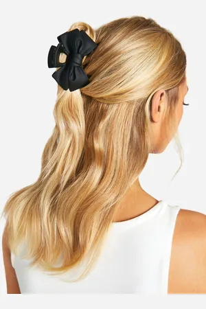 Boohoo Pinza De Cangrejo Para El Pelo Negra Con Lazo