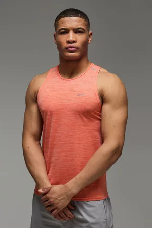 Boohoo Camiseta Sin Mangas Man Active Ligera Regular Para El Gimnasio Jaspeada