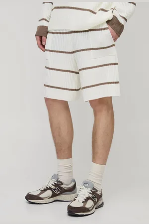 Boohoo Pantalón Corto Tall De Punto Con Rayas