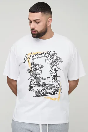 Boohoo Camiseta Plus Oversize Con Estampado Homme De Flores