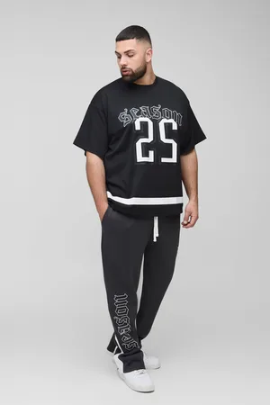 Boohoo Chándal Plus De Tela Jersey Ajustada Con Refuerzo Y Camiseta Oversize Universitaria De Malla Con Estrellas