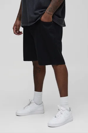 Boohoo Pantalón Corto Plus Vaquero Ajustado Sin Tratar