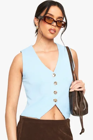 Boohoo Chaleco De Punto Suave Con Botones Dorados
