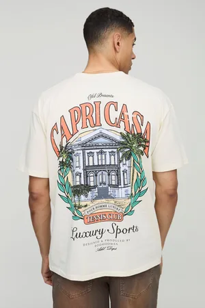 Boohoo Camiseta Oversize Con Estampado Capri Casa Luxe Sport