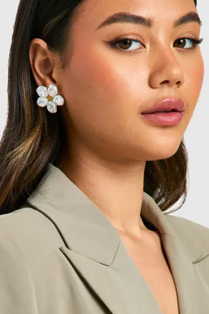 Boohoo Pendientes Texturizados Con Perlas Y Flores