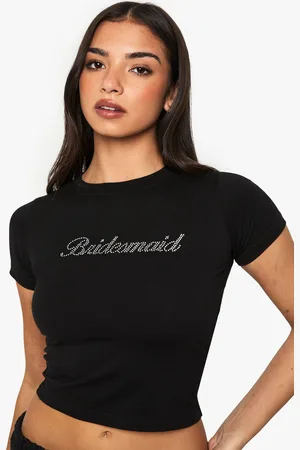 Boohoo Camiseta Para Bebé Bridesmaid Con Incrustaciones
