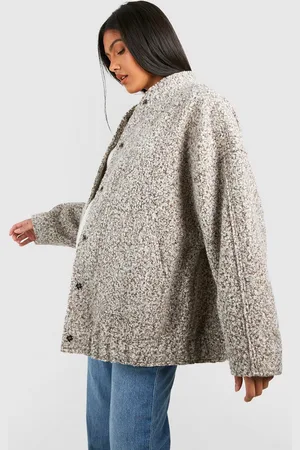 Boohoo Chaqueta Bomber Premamá Oversize De Lana