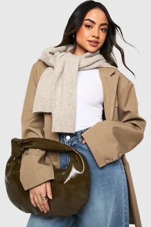 Boohoo Bolso De Mano De Charol Texturizado Con Detalle De Nudo
