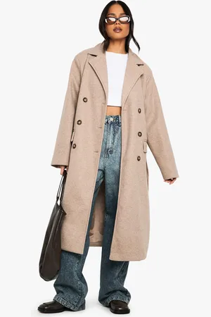 Boohoo Gabardina Efecto Lana