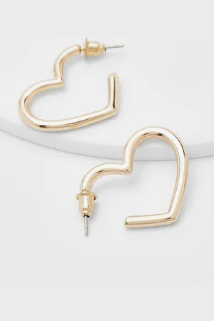 Boohoo Pendientes De Aro Sencillos Con Corazón