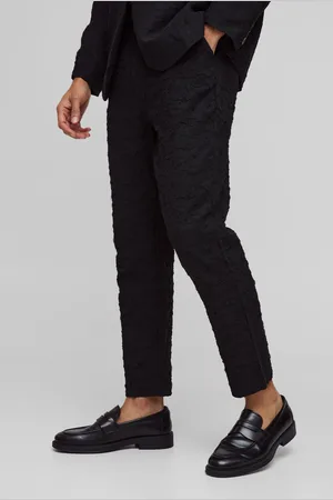Boohoo Pantalón De Traje Ajustado Texturizado De Jacquard