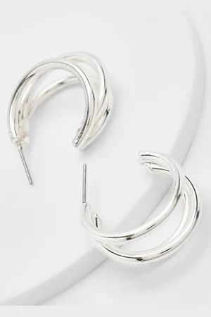 Boohoo Pendientes De Aro Con Tres Aberturas