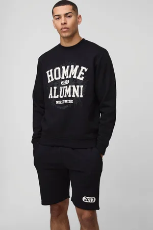 Boohoo Chándal Ajustado De Pantalón Corto Y Sudadera Con Estampado Homme