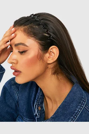 Boohoo Diadema Negra De Resina En Zigzag