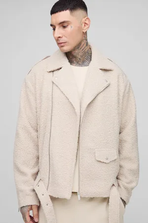 Boohoo Chaqueta Tall Motera Oversize De Tejido Bouclé