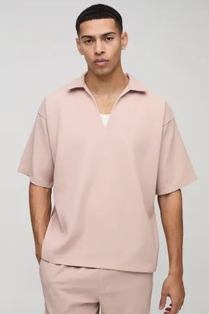 Boohoo Camisa Oversize Plisada Con Cuello De Pico