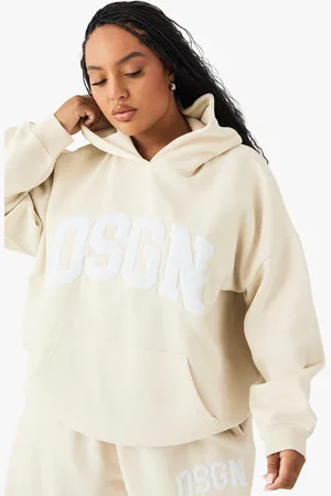 Boohoo Sudadera Plus Con Capucha Y Bordado De Felpa Dsgn