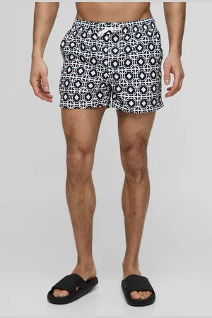 Boohoo Bañador De Largo Medio Con Estampado Geométrico