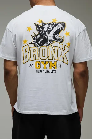Boohoo Camiseta Man Active Oversize Con Estampado De Perro Bronx